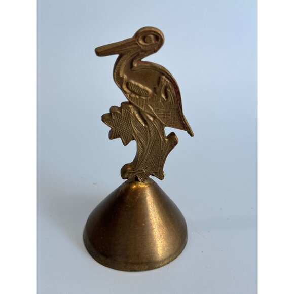 Vintage Brass Stork Bell  Bells Of Sarna Made In India 4 1/4" - Picture 3 of 7